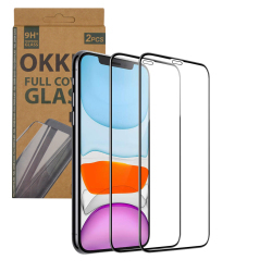 "OKKES" ® 2pcs Fullcover 3D Tempered Glass for Apple Iphone XR / 11 (6,1)