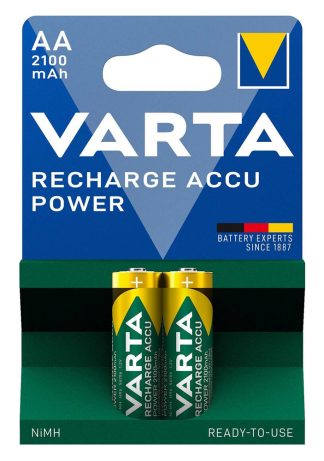 VARTA επαναφορτιζόμενες μπαταρίες λιθίου, AA, 2100mAh, 1.2V, 2τμχ