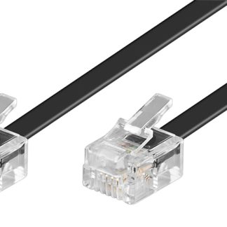 GOOBAY καλώδιο τηλεφώνου 50317, RJ11 6P4C, CCA, 3m, μαύρο