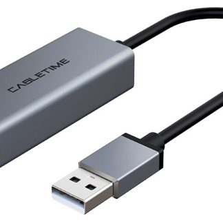 CABLETIME αντάπτορας δικτύου CT-AML100, USB, 100Mbps Ethernet, γκρι