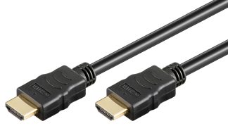 GOOBAY καλώδιο HDMI 2.0 61150 με Ethernet, 4K/60Hz, 18 Gbps, 1m, μαύρο
