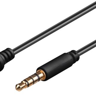 GOOBAY προέκταση καλωδίου ήχου 3.5mm 62480, 4 pin stereo, CU, 3m, μαύρο