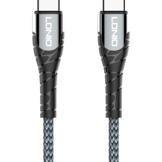 LDNIO καλώδιο USB-C σε USB-C LC101, 65W PD, 1m, γκρι
