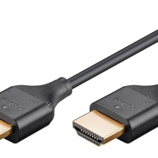 GOOBAY καλώδιο HDMI 75294 με Ethernet, slim, 4K/60Hz, 18 Gbps, 2m, μαύρο