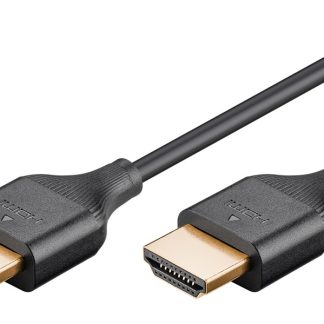 GOOBAY καλώδιο HDMI 75298 με Ethernet, slim, 8K/60Hz, 48 Gbps, 1m, μαύρο