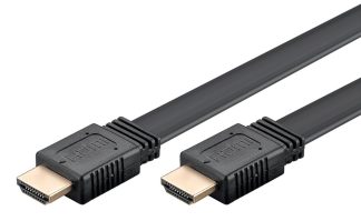 GOOBAY καλώδιο HDMI 77135 με Ethernet, flat, 8K/60Hz, 48 Gbps, 2m, μαύρο