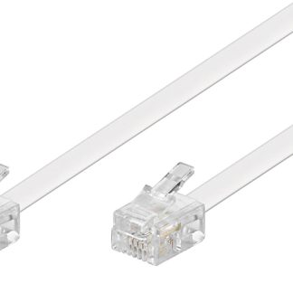 GOOBAY καλώδιο τηλεφώνου 93063, RJ11 6P4C, CCA, 10m, λευκό