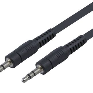 POWERTECH καλώδιο stereo 3.5mm CAB-J007, AUX, nickel plated, 3m, μαύρο