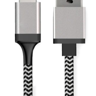 POWERTECH καλώδιο USB σε USB-C CAB-U130, 8mm tip, 25W, 1.5m, μαύρο-γκρι