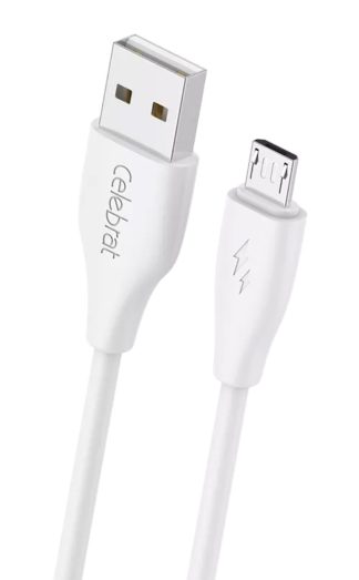 CELEBRAT καλώδιο micro USB σε USB CB-31, 3A, 480Mbps, 1m, λευκό