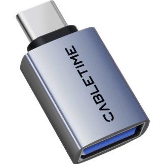 CABLETIME αντάπτορας USB-C σε USB CT-CMAF10-AG, 10Gbps, γκρι