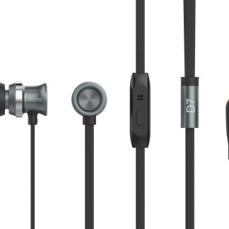 CELEBRAT earphones με μικρόφωνο D7, 3.5mm σύνδεση, Φ10mm, 1.2m, μαύρα