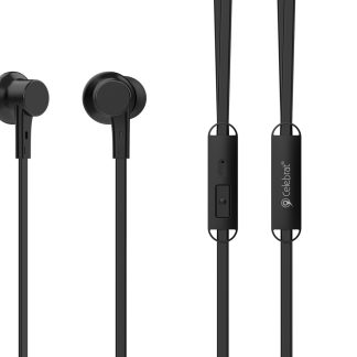 CELEBRAT earphones με μικρόφωνο G19, 3.5mm σύνδεση, Φ10mm, 1.2m, μαύρα