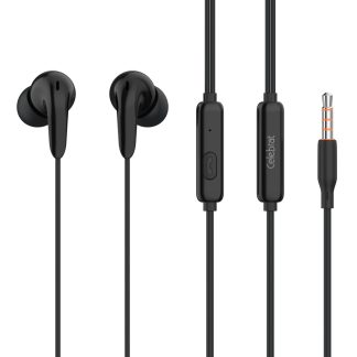 CELEBRAT earphones με μικρόφωνο G26, 3.5mm σύνδεση, Φ10mm, 1.2m, μαύρα