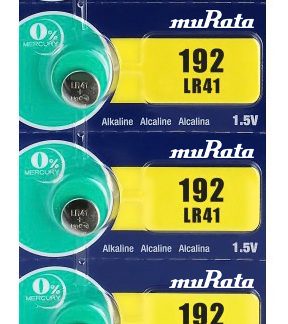 MURATA Αλκαλικές μπαταρίες LR41 MR-LR41, 1.5V, 5τμχ