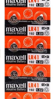 MAXELL αλκαλικές μπαταρίες LR41, 1.5V, 10τμχ