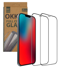 "OKKES" ® 2pcs Fullcover 3D Tempered Glass for Apple Iphone 17 Pro Max