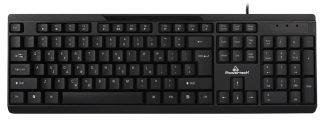 POWERTECH πληκτρολόγιο PT-1069, ενσύρματο, multimedia, EN/GR, μαύρο