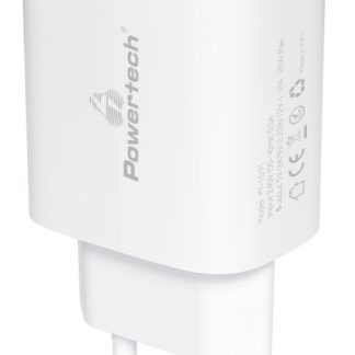 POWERTECH φορτιστής τοίχου PT-1091, USB-C, PD 20W, λευκός