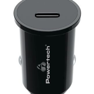 POWERTECH φορτιστής αυτοκινήτου PT-1146, USB-C, 20W PD, μαύρος