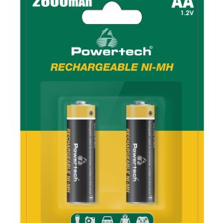 POWERTECH επαναφορτιζόμενες μπαταρίες NI-MH PT-1404, AA, 2600mah, 1.2V, 2τμχ