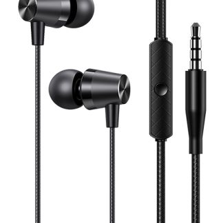USAMS earphones με μικρόφωνο EP-42, 3.5mm σύνδεση, Φ10mm, 1.2m, μαύρα