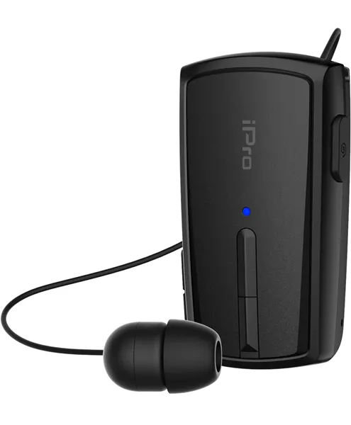 Ακουστικό Bluetooth iPro RH120 Retractable Μαύρο